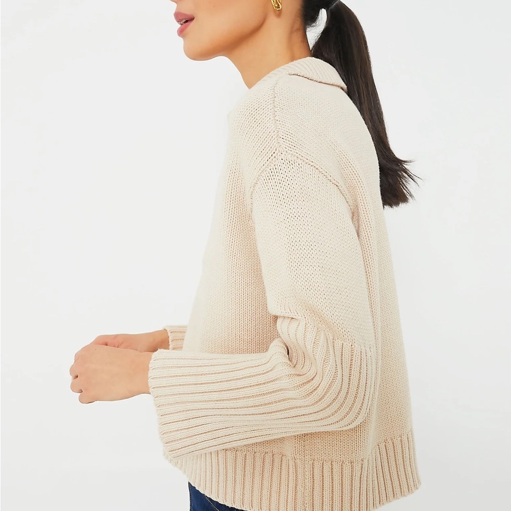 Tuckernuck Sandstone Brenna Polo Sweater - Picture 3 of 11